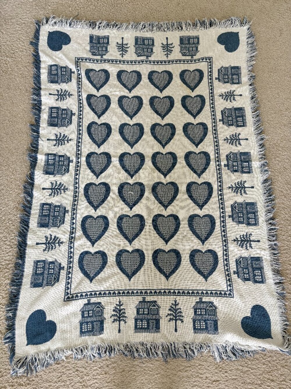 Vintage Cottagecore Tapestry Blanket